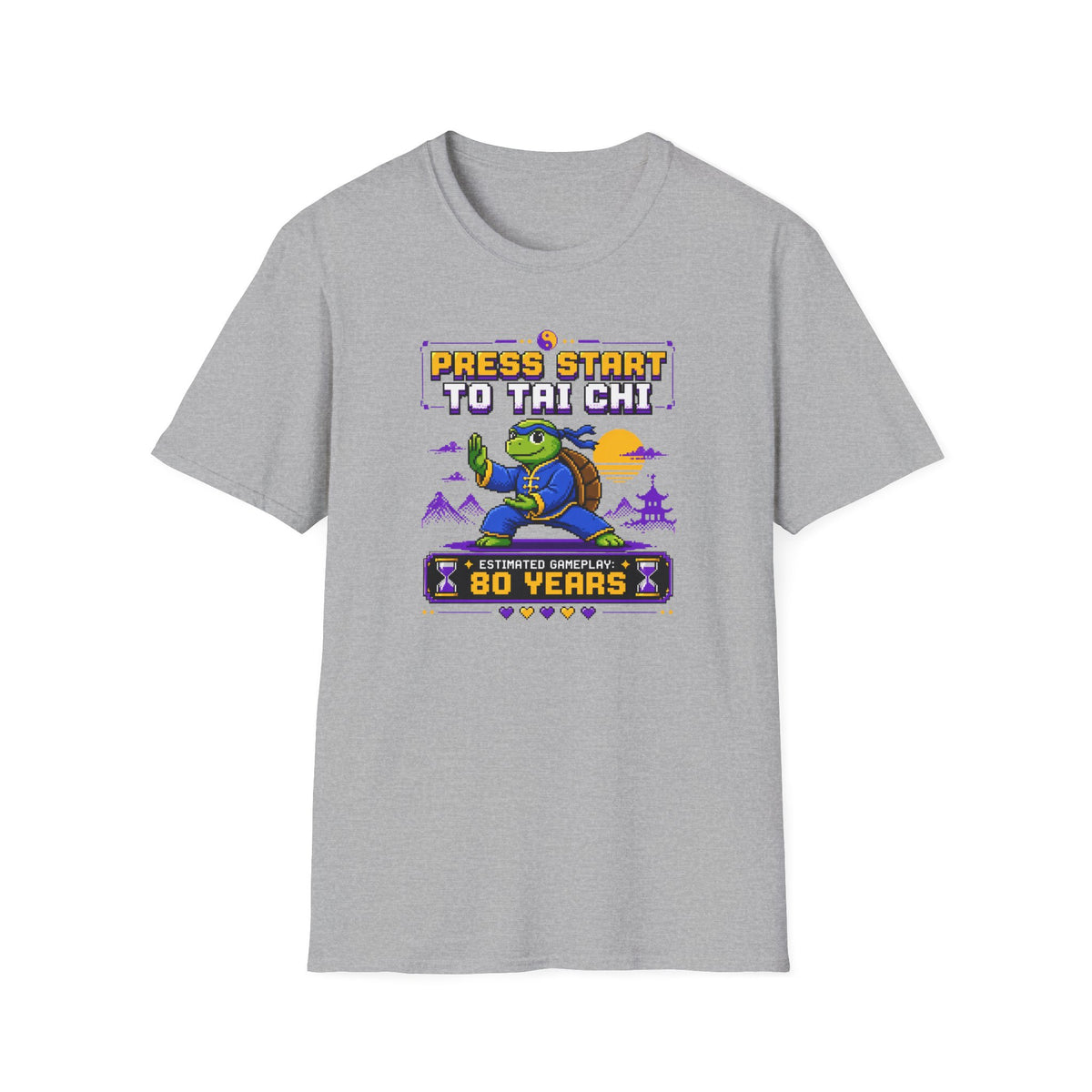 Press Start to Tai Chi Turtle T-Shirt