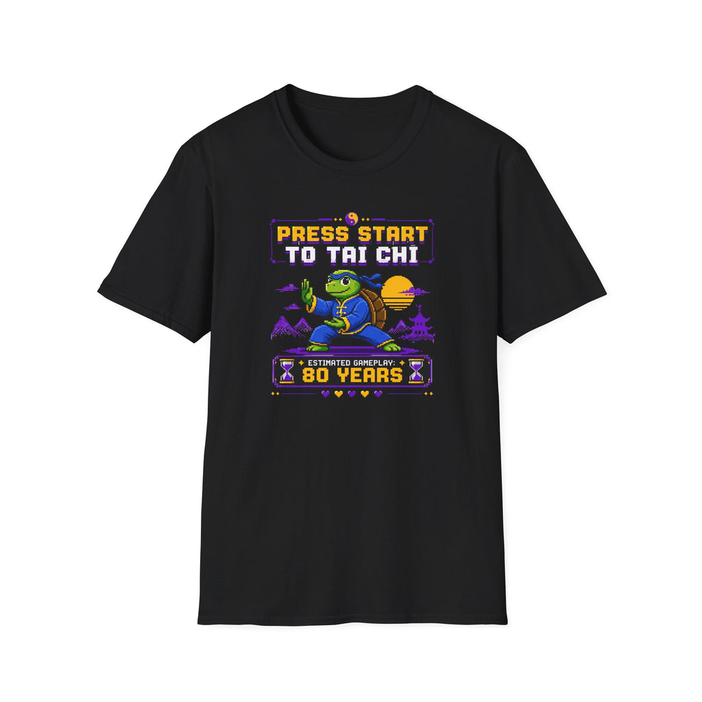 Press Start to Tai Chi Turtle T-Shirt